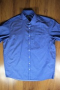 Koszula Charles Vogele r. 43/44 męska niebieska kr rękaw w paski
