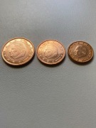 5,2,1 Euro cent 1999/2000 r Belgia UNC