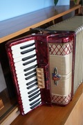 AKORDEON Barcarole Magister – Czerwony VINTAGE klasyk perła retro germany