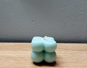 Świeczka niebieska ręcznie robiona, hand made