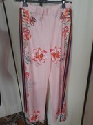 Spodnie lejące kwiaty cienkie szwedy 