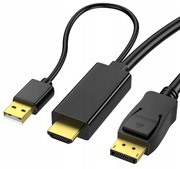 KONWERTER Z HDMI NA DISPLAYPORT Reagle PRZEWÓD 4K 60Hz FHD 240Hz DP ADAPTER