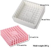 BĄBELKOWA KWADRATOWA forma silikonowa 20*5.5 do pieczenia francuskich ciast