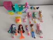 Giga zestaw enchantimals lalki i zwierzątka karoca piec kapelusze buty