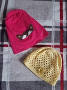 Czapki cienkie. Bawełniana i ozdobna.