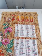 Kalendarz PRL ściereczka kuchenna kolekcjonerski 1988 r