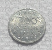 Niemcy Weimar 200 marek mark 1923 E Muldenhütten Saksonia KM# 35 Stan super