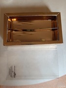 Złote pudełko na 8 pralin 14,5 x 7,5 x 3,5 cm