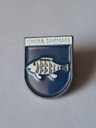 Herb gmina Sarnaki przypinka pin odznaka metaliczna wpinka