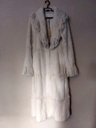 Naturalne białe futro na zimę 