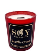Świeca sojowa- Vanilla Cream / Drewniany knot