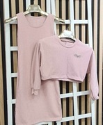 Cudna dwuczęściowa sukienka róż hit r. 116