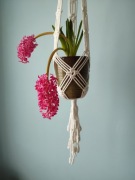 Kwietnik wiszący makrama, ok.100 cm. Bawełniany 