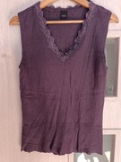 Sweterek cienki bez rękawów kolor fioletowy firma SOYA rozmiar L