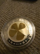5 dolarów czterolistna koniczyna uncja szczęścia lustro proof srebro