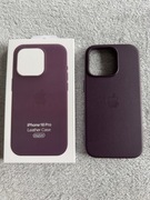 Bordowe / Fioletowe Etui Skórzane na Apple iPhone 16 Pro