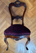 Piękne krzesło bogato rzeźbione Ludwik Filip ok. 1860 r. po renowacji 