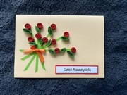 Kartka na Dzień Nauczyciela, ręcznie robiona, quilling