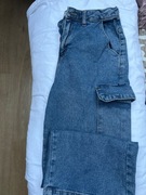 niebieskie dżinsy cargo 