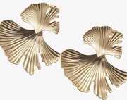 Kolczyki złote Oriflame duże liście miłorzębu na prezent Walentynki