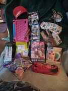 Super zestaw różnych zabawek i rzeczy szkolnych