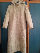 Ciepły zimowy płaszcz/ kurtka 40 42 44 46 L na polarze kaptur odpinany