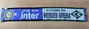 Łączony Szalik piłkarski Inter - Werder 2010 rok