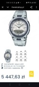 Zegarek męski casio z certyfikatem 