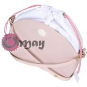 Biały organizer worek do Obag MOON LIGHT róż 2 kieszenie komin OMAY