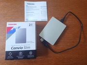 Używany dysk zewnętrzny 2.5" HDD Toshiba Canvio Slim 2TB USB 3.2