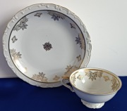 PIĘKNA PORCELANA KAHLA FILIŻANKA TALERZ DESEROWY