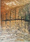 Autorski obraz akrylowy "Through the forest"