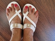 Sandałki damskie białe