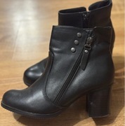 Czarne botki na obcasie Jenny Fairy