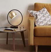 Lampa stołowa kolorze czarno-złotym 