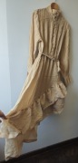 NOWA Boho sukienka midi z falbanami -  75%rayon