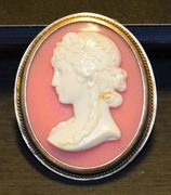 Stara kamea brosza – złoto 14K / srebro 875 – XIX/XX w. – 8,85 g