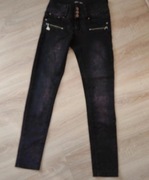 Spodnie biodrówki,rurki ciemne bordo 