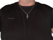 Naszyjnik ankier 55 cm 2,5 mm z krzyżykiem – stal