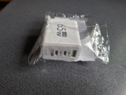 65W  szybka ładowarka do telefonów 3 porty biała nowa.