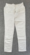 Spodnie ciążowe, białe jeansy H&M MAMA, rozmiar 40
