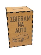 Skarbonka „Zbieram na auto” personalizowana prezent dla fana motoryzacji