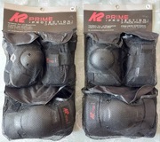 2 Nowe 3 częsciowe zestawy L i M ochraniaczy K2 Skate na rolki hulajnogę 