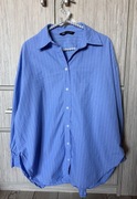 Zara niebieska koszula w paski z długim rękawem S