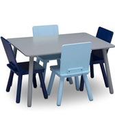 STOLIK SIWY SZARY STÓŁ 4 KRZESŁA KRZESEŁKA DLA DZIECI DREWNIANY