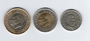 1 lira 2009, 50 kuruszy 2017, 100 000 lir 2002r. Turcja, 3 szt.