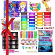 SUPER POWIĘKSZONY ZESTAW SLIME XXL + EBOOK GRATIS !!! MEGA ZESTAW SLIME !!!