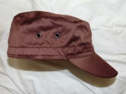 Lanvin x H&M, brązowa satynowa czapka z daszkiem, roz. M/58