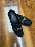 Mokasyny damskie ze złotą klamrą rozmiar 39