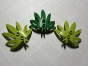 LEGO LIŚCIE ROŚLINA 6x5 LIMONKA ZIELONY 3 szt 10884